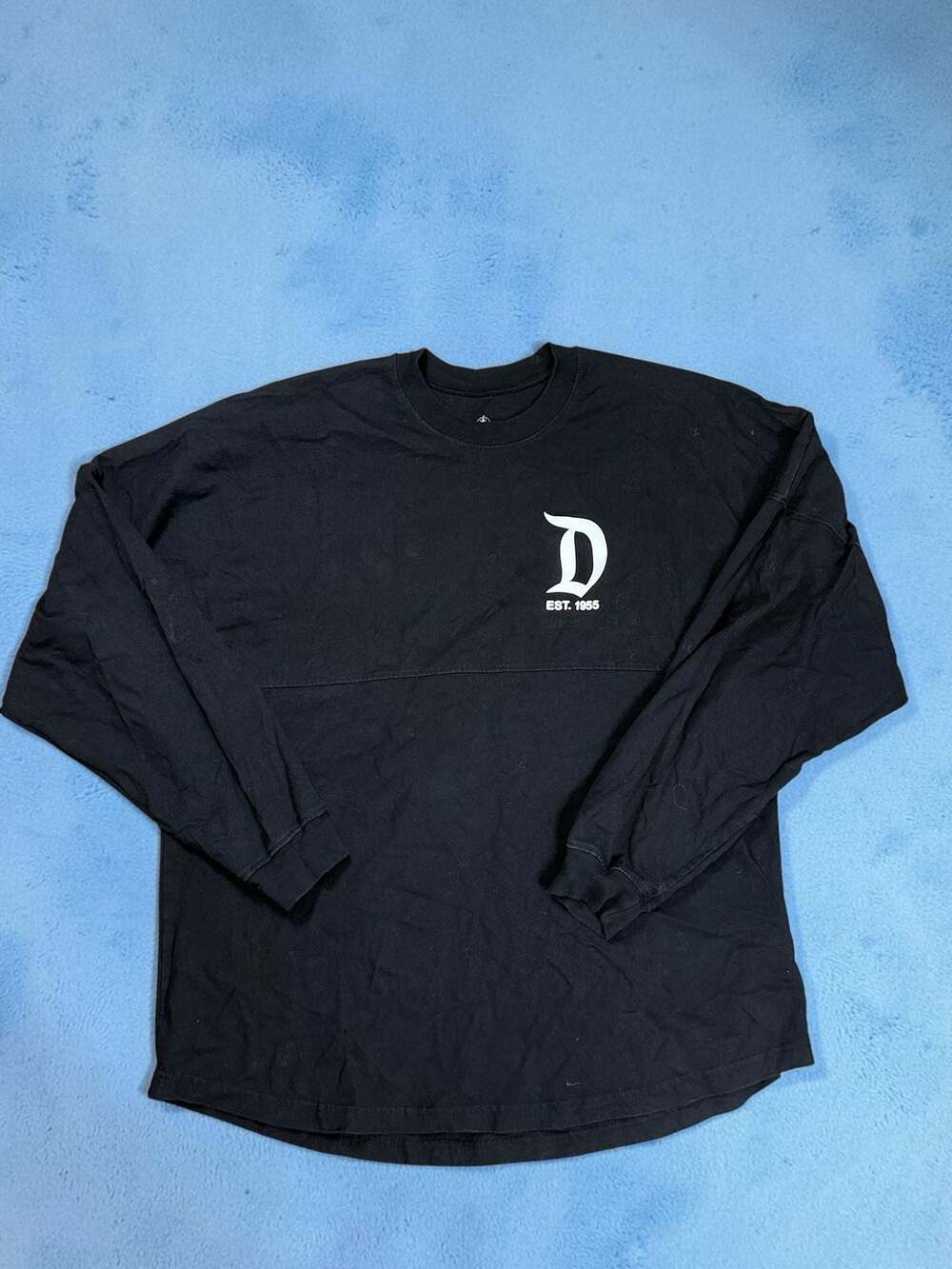 Disney Parks Disneyland Resort Spirit Jersey Shirt Black Long Sleeve Size L